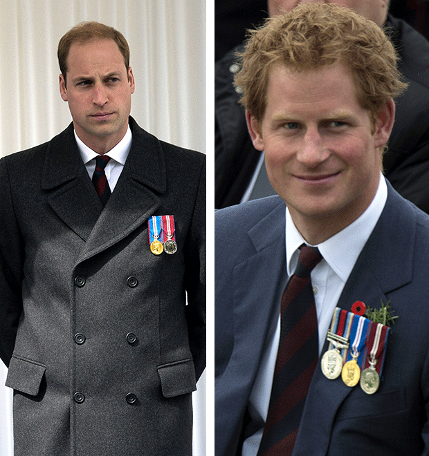 Príncipes William e Harry comparecem a diferentes cerimônias antes de Kate Middleton dar à luz