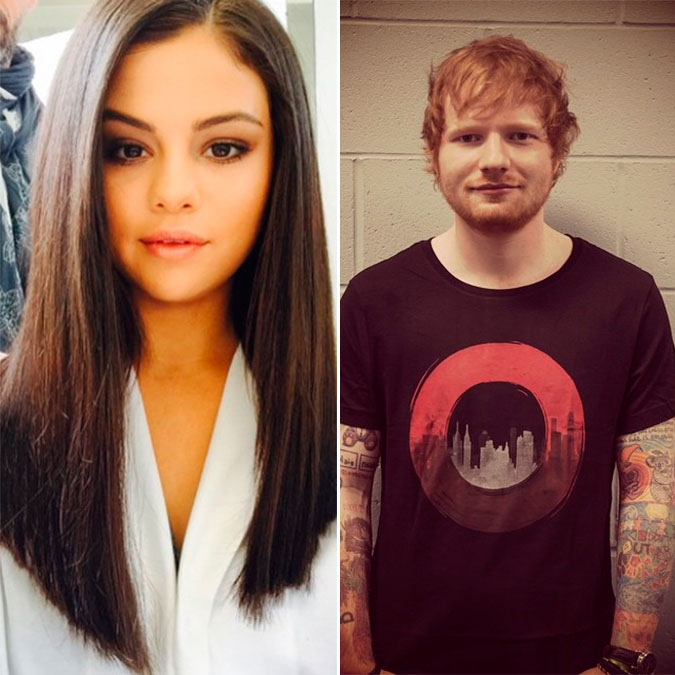 Selena Gomez tromba com Justin Bieber em festa, mas sai com Ed Sheeran