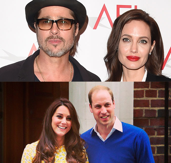 Angelina Jolie e Brad Pitt tomam chá da tarde com Kate Middleton e Príncipe William