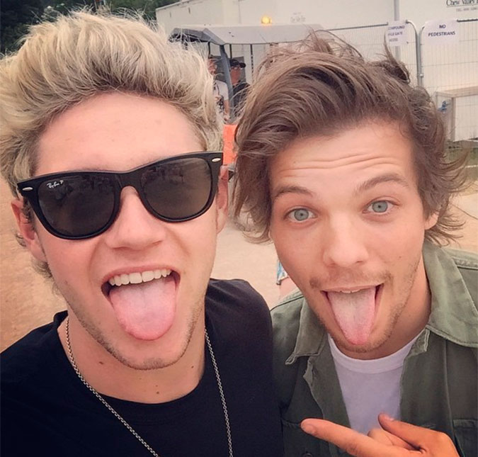 Niall Horan e Louis Tomlinson, do <I>One Direction</i>, aproveitam festival na Inglaterra