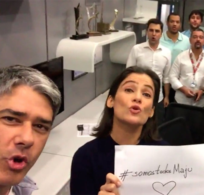 William Bonner e equipe do <i>Jornal Nacional</i> defendem Maria Julia Coutinho