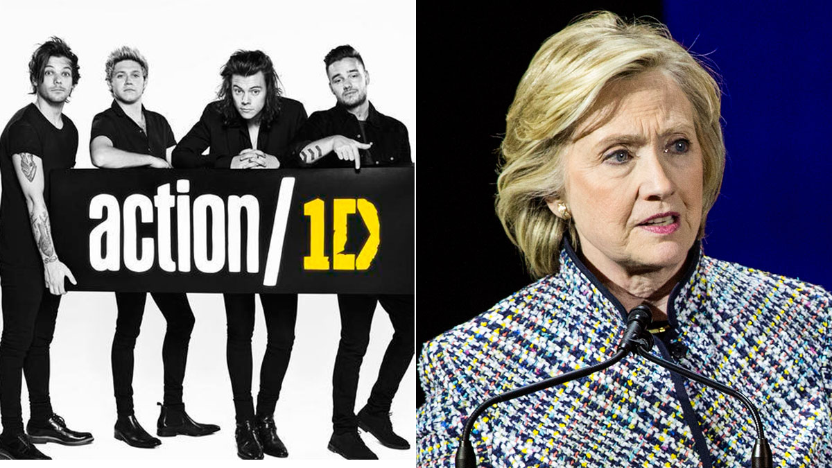 Campanha do <i>One Direction</i> recebeu apoio de Hilary Clinton