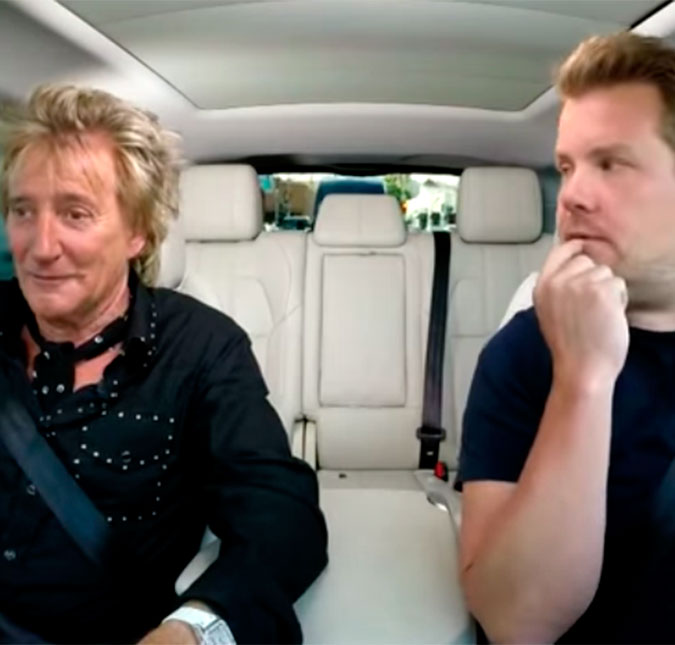 Rod Stewart não resistiu a um bom e velho karaokê no carro, veja!