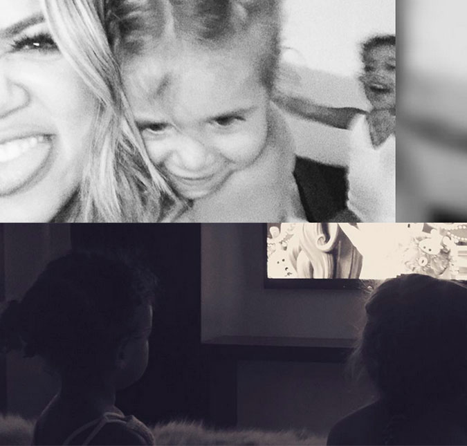 Khloé Kardashian compartilha momento fofo com as sobrinhas Penelope e North