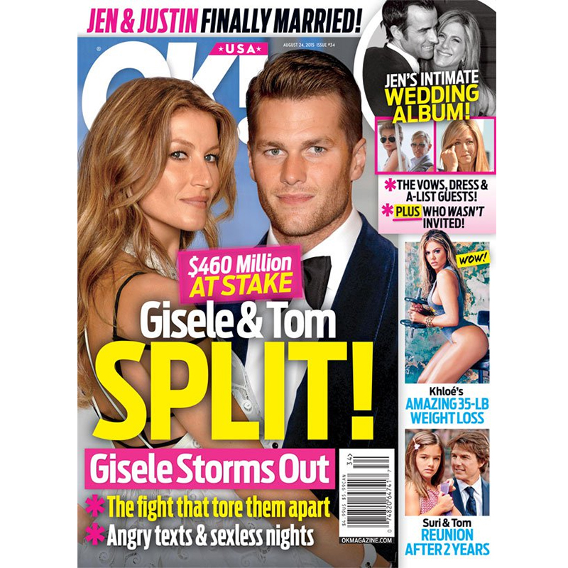 Gisele Bündchen se separa de Tom Brady, de acordo com revista