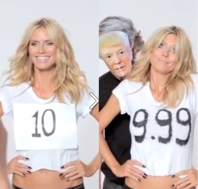 Sem perder o bom humor, Heidi Klum responde crítica de Donald Trump