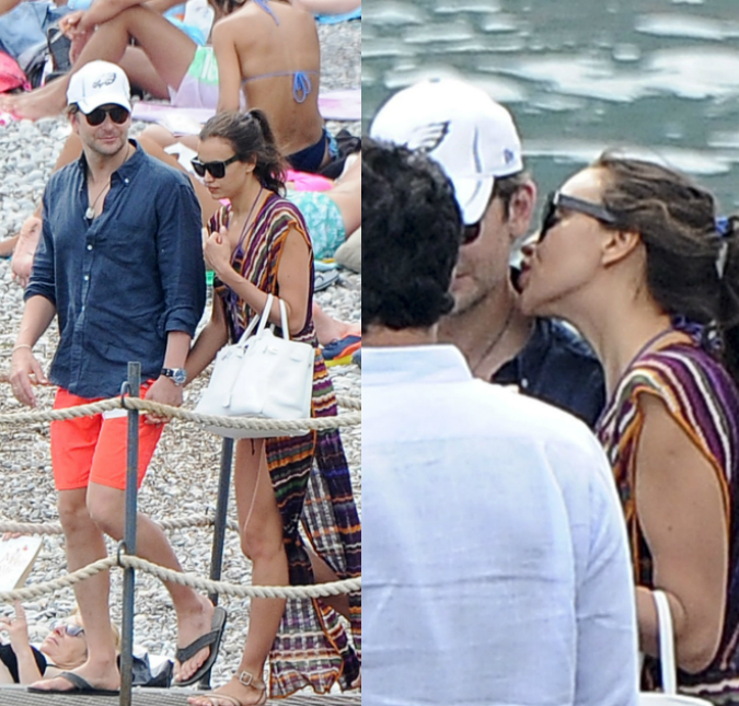 Bradley Cooper e Irina Shayk trocam carinhos na Itália
