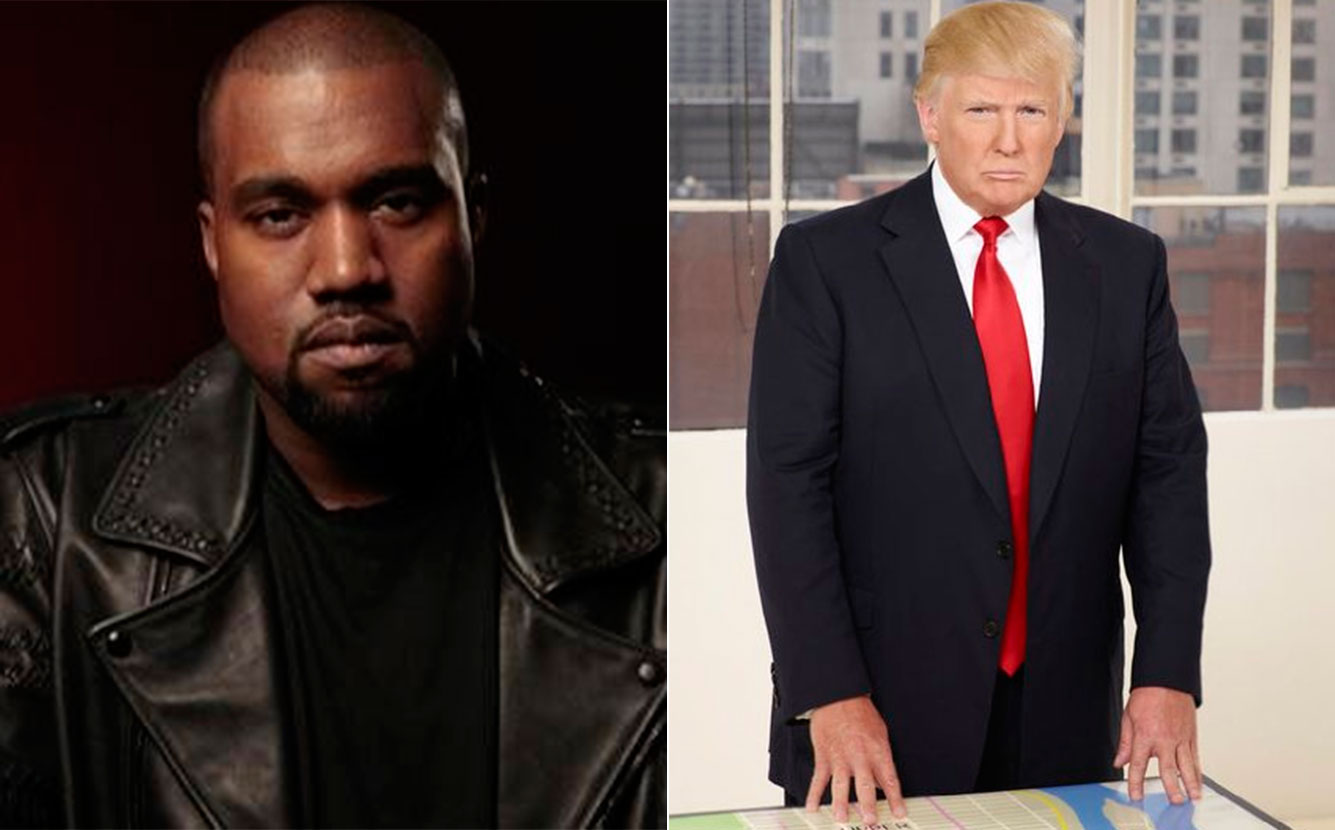 Candidato à presidência, Donald Trump é só elogios para Kanye West