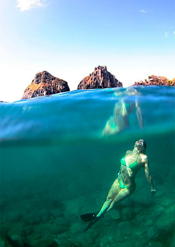 Carol Castro posta foto em Fernando de Noronha