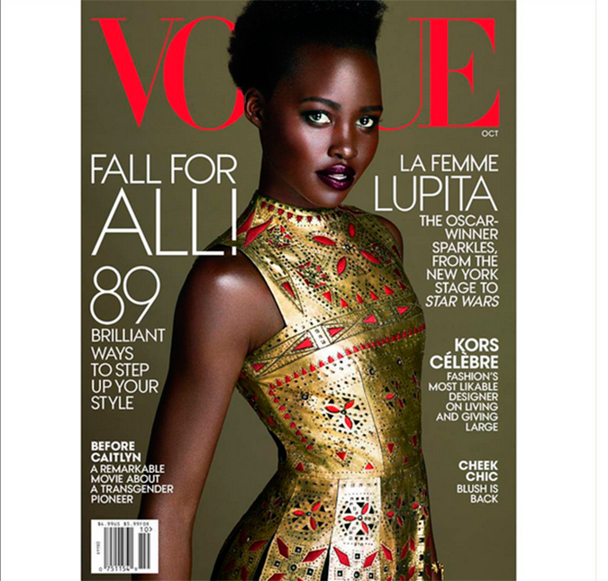 Lupita Nyong'o aparece deslumbrante na capa da <i>Vogue</i>