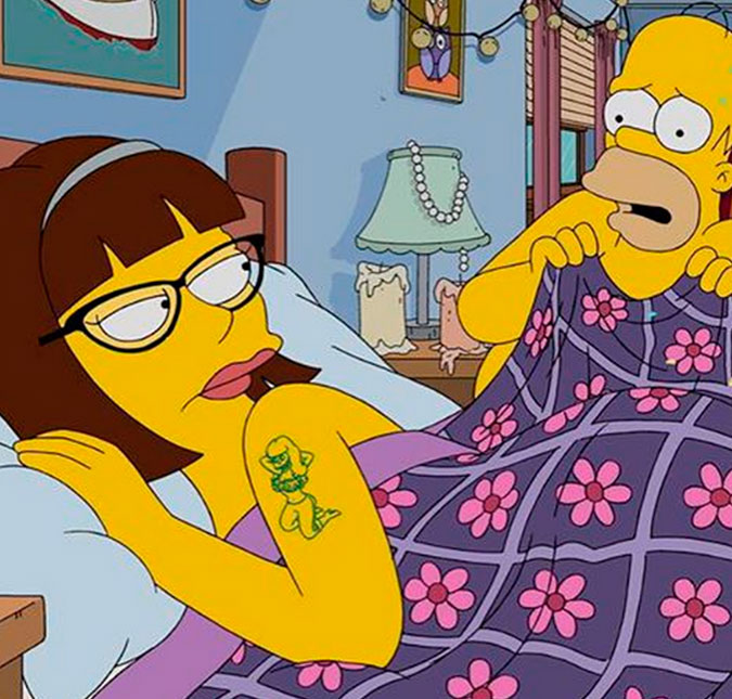 Lena Dunham entra em <I>Os Simpsons</I> para abalar o casamento de Homer com Marge Simpson