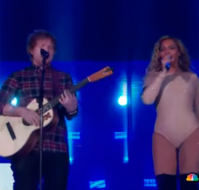 Enquanto no Brasil acontece o <i>Rock in Rio</i>, nos Estados Unidos, Beyoncé canta ao lado de Ed Sheeran