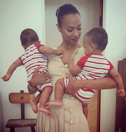 Zoe Saldana fala sobre a luta para manter os filhos recém nascidos saudáveis