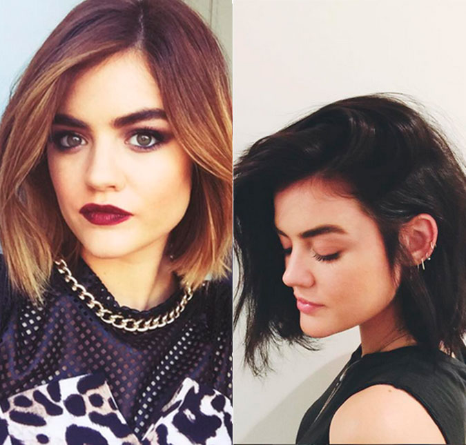 Lucy Hale, atriz de <i>Pretty Little Liars</i>, dá adeus aos fios loiros e radicaliza no visual