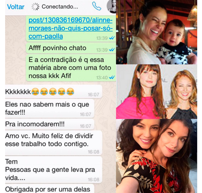 Alinne Moraes rebate rumores de que tem rixa com Paolla Oliveira