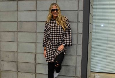 Adriane Galisteu capricha no <i>look</i> para prestigiar marca do marido na <i>SPFW</i>