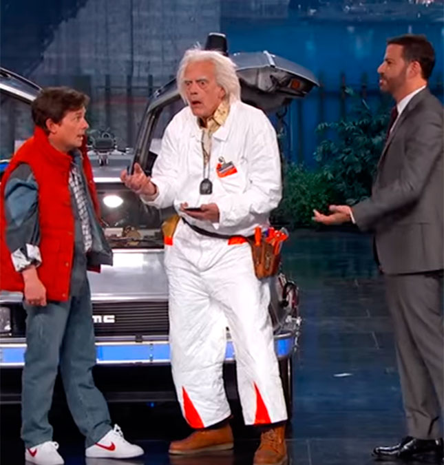 Marty McFly chega ao futuro diretamente para o palco do <I>Jimmy Kimmel Live</I>, veja!