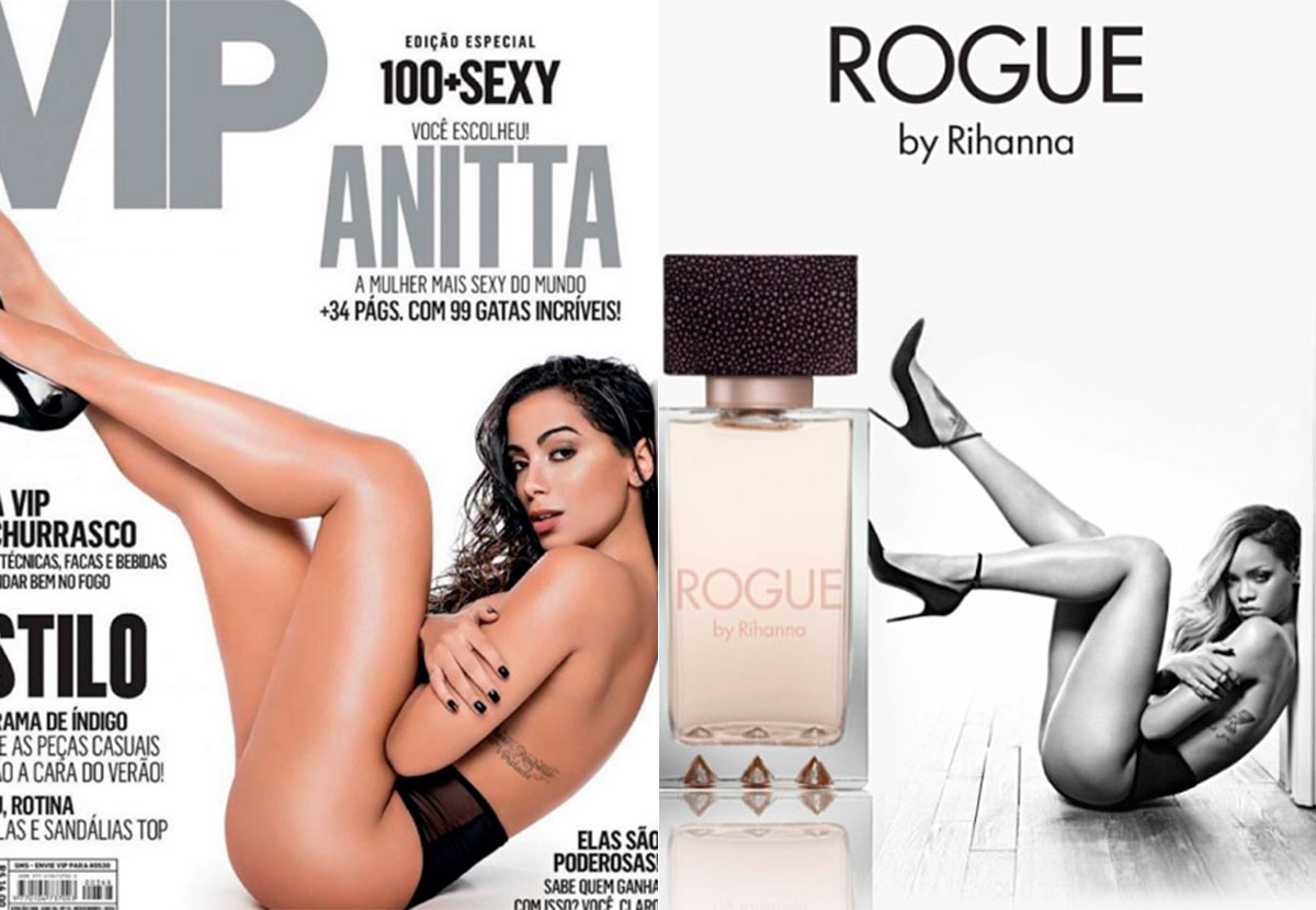 Em ensaio, Anitta faz posição parecida com a de Rihanna