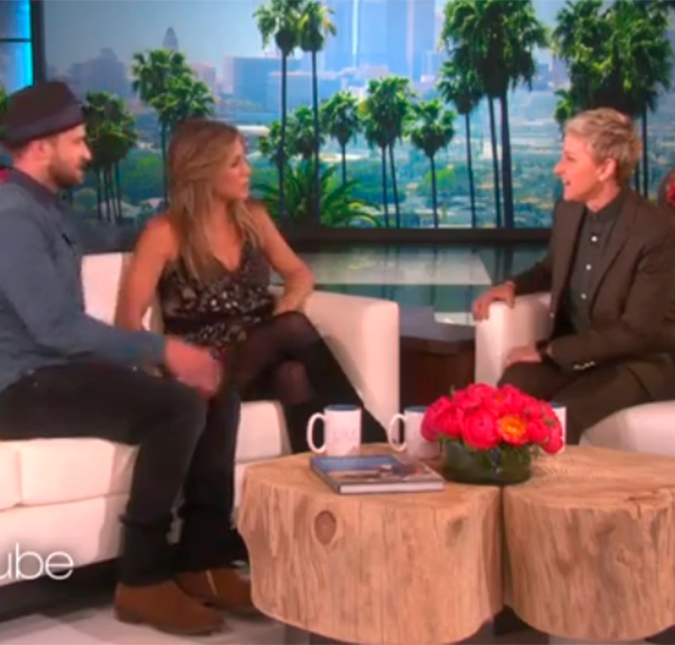 Justin Timberlake e Jennifer Aniston preparam surpresa para comemorar dois mil programas de Ellen DeGeneres