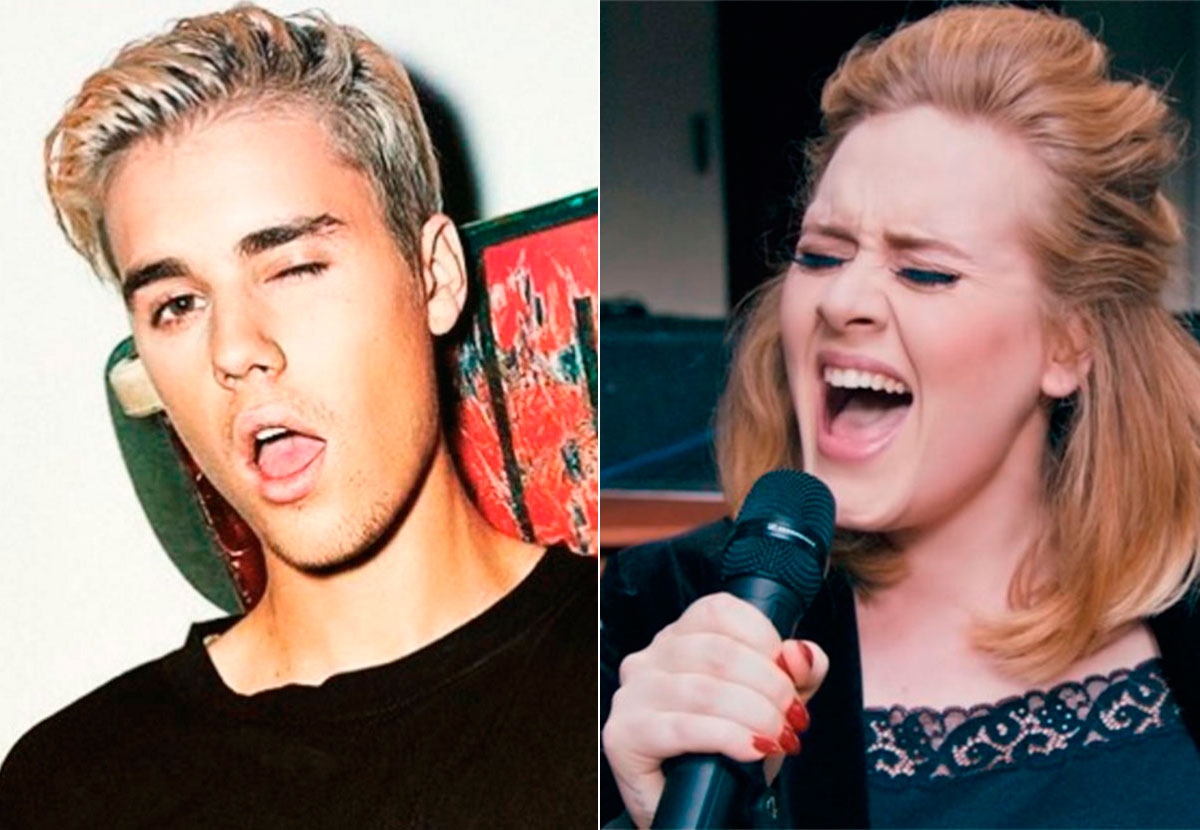 Justin Bieber e Adele batem recordes surpreendentes!