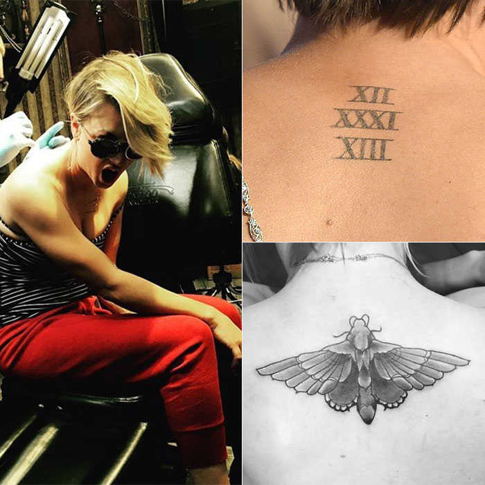 Kaley Cuoco cobre tatuagem em homenagem ao ex-marido, veja como ficou!