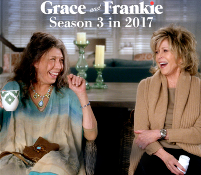 Antes de segunda temporada ir ao ar, <i>Grace and Frankie</i> é renovada para mais um ano