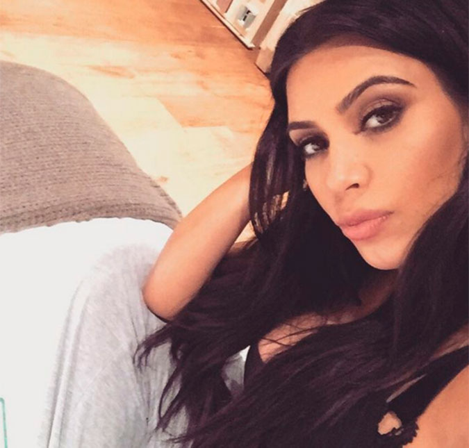 Dez dias depois de dar à luz, Kim Kardashian revela que já perdeu mais de sete quilos