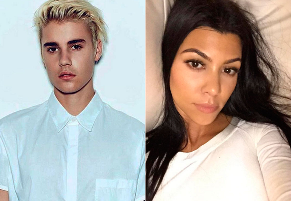 Justin Bieber e Kourtney Kardashian podem estar tendo um caso há alguns meses, diz <i>site</i>