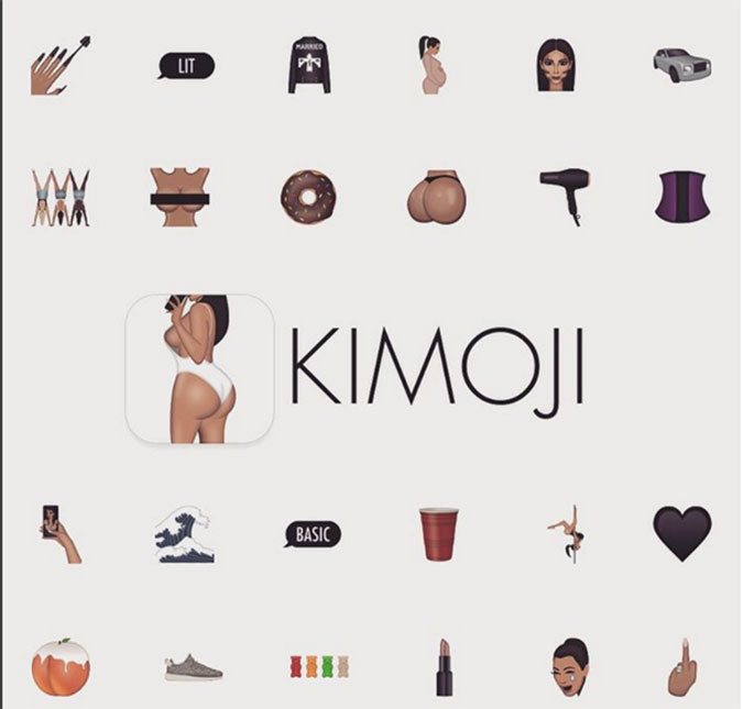 Kim Kardashian comemora 55 milhões de seguidores no <i>Instagram</i> com seus próprios <i>emojis</i>