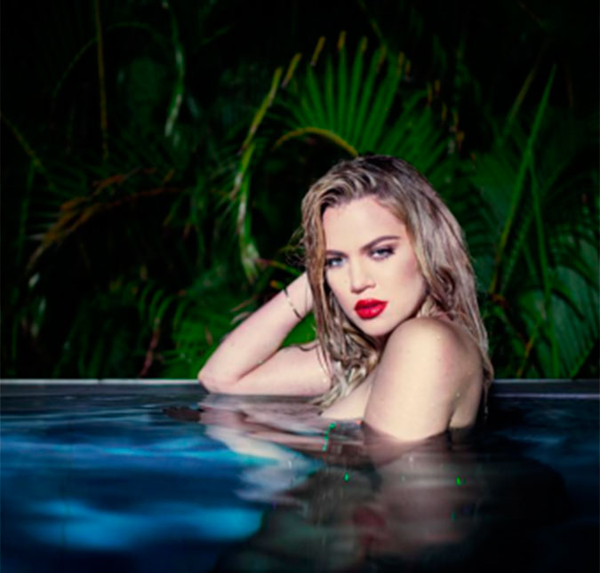 Khloé Kardashian faz carão na piscina em ensaio sensual, veja a foto!