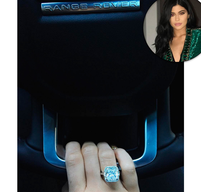 Kylie Jenner publica foto de anel de brilhantes e levanta suspeita de noivado com Tyga