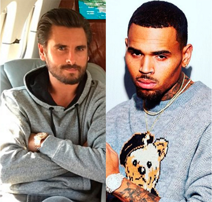 Scott Disick e Chris Brown se unem para manter sobriedade