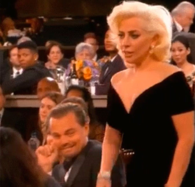 Noivo de Lady Gaga teria confrontado Leonardo DiCaprio após caretas do ator para a cantora no <I>Globo de Ouro</i>