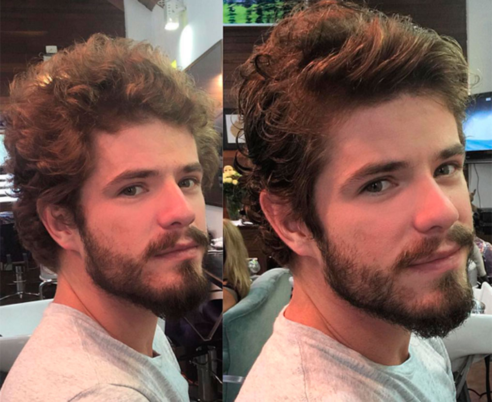 Maurício Destri aparece com novo visual