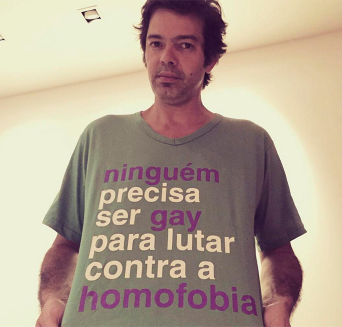 Bruno Mazzeo veste a camisa (literalmente!) contra a homofobia