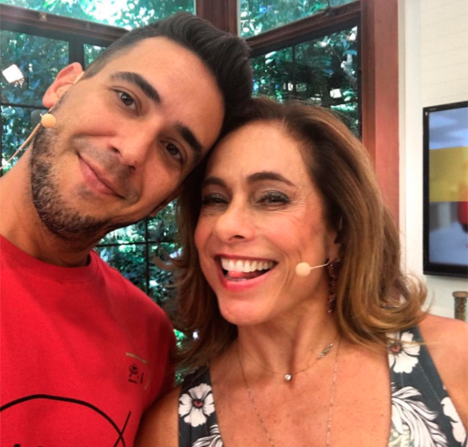 Cissa Guimarães brinca com André Marques após beijo no <i>Amor e Sexo</i>