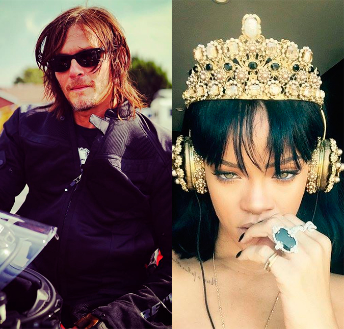 Norman Reedus quer encontrar no céu sete Rihannas em uma banheira quando ele morrer!