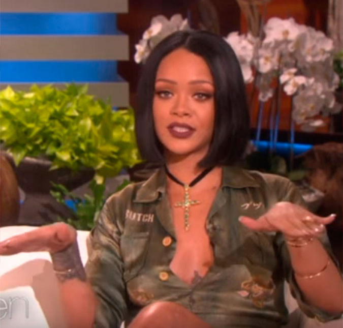 Rihanna revela o que não pode falar em seu camarim. Descubra!