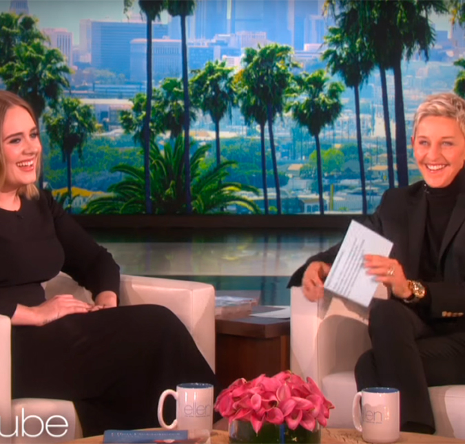 Adele grava mensagem de voz do telefone de Ellen Degeneres em uma versão alternativa de <i>Hello</i>, confira!