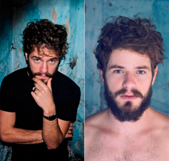 Barbudo e sem camisa, Maurício Destri derrete fãs ao publicar fotos de ensaio na <i>web</i>, veja!