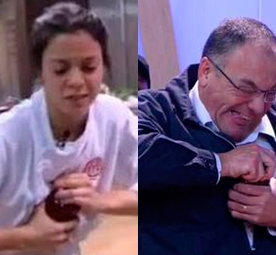 Papai abrindo o pote de azeitona!