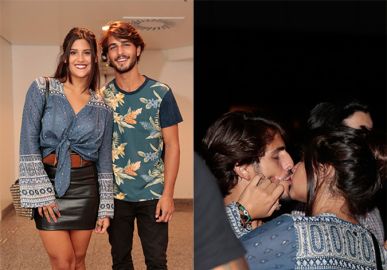 Alerta namoro! Giulia Costa e Brenno Leone são vistos aos beijos curtindo <I>show</i> sertanejo