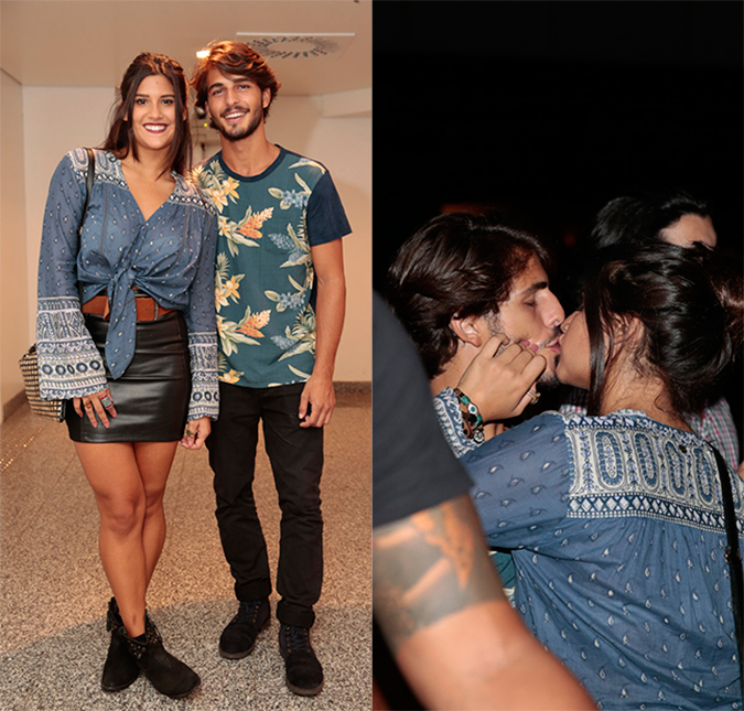 Alerta namoro! Giulia Costa e Brenno Leone são vistos aos beijos curtindo <I>show</i> sertanejo