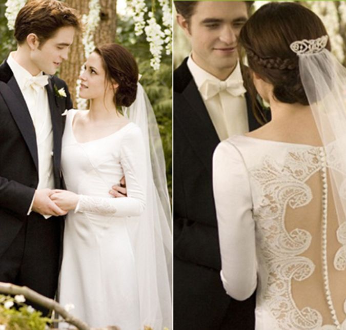 Bella Swan subiu ao altar com um vestido Carolina Herrera em A Saga Crepúsculo: Amanhecer - Parte 1. Na época, a própria designer se pronunciou sobre a peça que criou para a personagem de Kristen Stewart: - É sempre um grande prazer desenhar qualquer vestido de casamento, mas este foi especial.