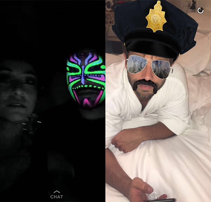 Usando roupão, Sabrina Sato e Duda Nagle se divertem no <i>Snapchat</i>