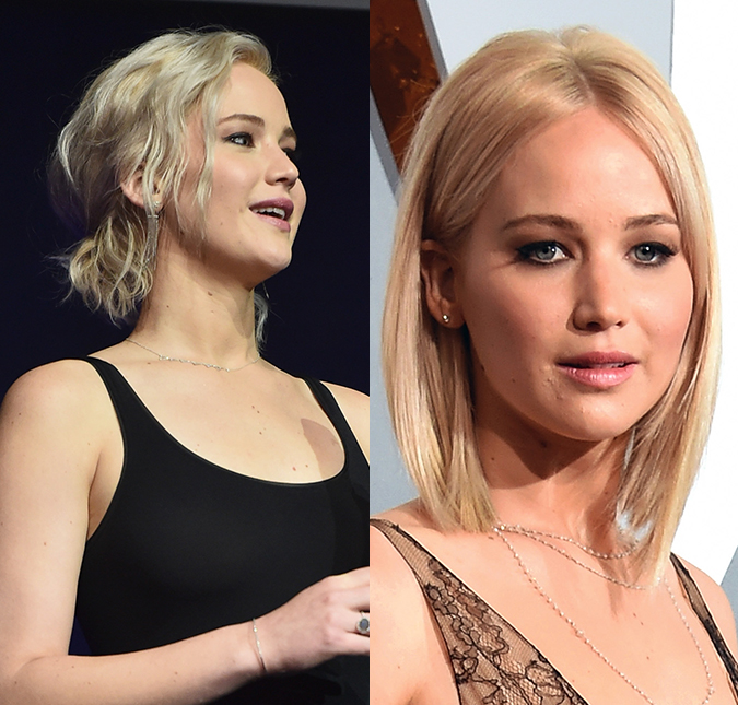 Jennifer Lawrence adota novo visual, compare aqui o antes e o depois!
