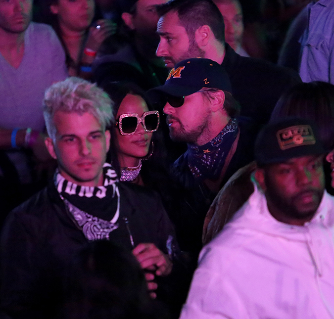 Leonardo DiCaprio e Rihanna são flagrados juntinhos no <i>Coachella</i>, veja a foto!