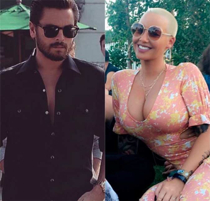 Scott Disick e Amber Rose são vistos próximos durante festival. Saiba mais!