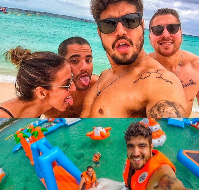Caio Castro está curtindo o feriado com amigos no Caribe, com viagem de luxo!