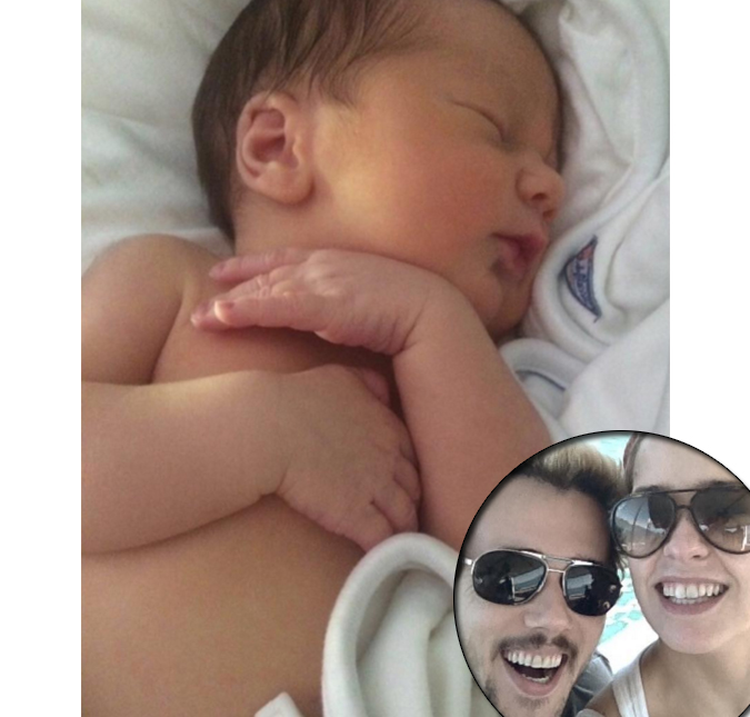 Nasce primeiro filho do casal Paloma Duarte e Bruno Ferrari, veja a foto!